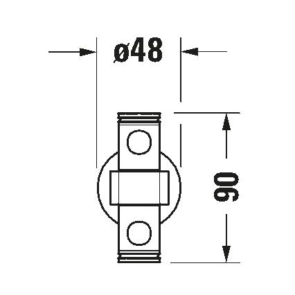 Duravit 99221000 - Стенен държач за кърпи D-CODE 44,7 см лъскав хром