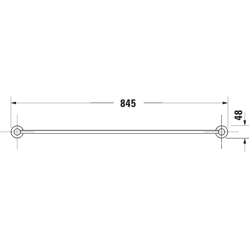 Duravit 99231000 - Стенен държач за кърпи D-CODE 84,5 см, полирано хромово покритие