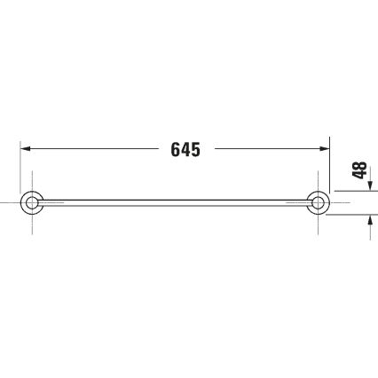 Duravit 99241000 - Стенен държач за кърпи D-CODE 64,5 см лъскав хром