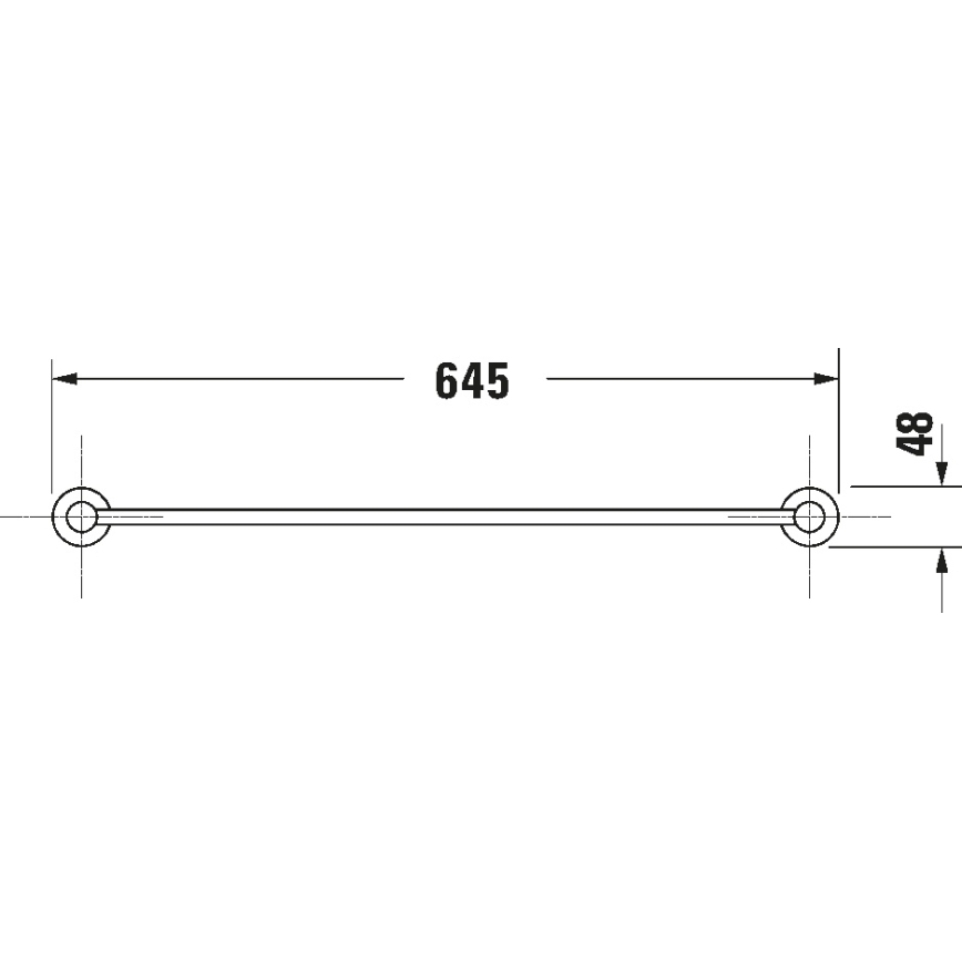 Duravit 99244600 - Стенна закачалка за кърпи D-CODE 64,5 см, матово черна