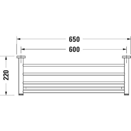 Duravit 99251000 - Стенна закачалка за хавлии D-CODE 65 см, лъскав хром