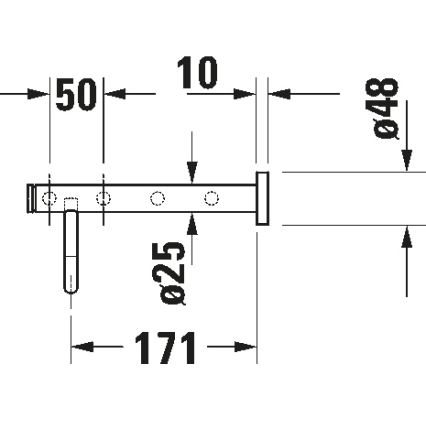 Duravit 99251000 - Стенна закачалка за хавлии D-CODE 65 см, лъскав хром