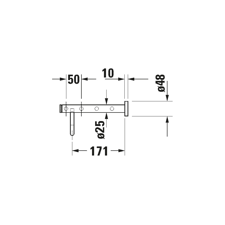 Duravit 99251000 - Стенна закачалка за хавлии D-CODE 65 см, лъскав хром