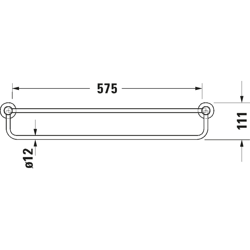 Duravit 99251000 - Стенна закачалка за хавлии D-CODE 65 см, лъскав хром