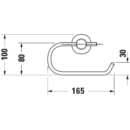 Duravit 99261000 - Държач за тоалетна хартия D-CODE лъскав хром