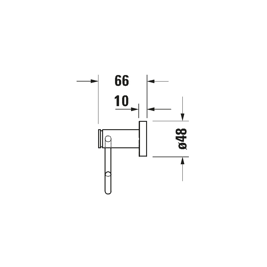 Duravit 99264600 - Държач за тоалетна хартия D-CODE матово черно