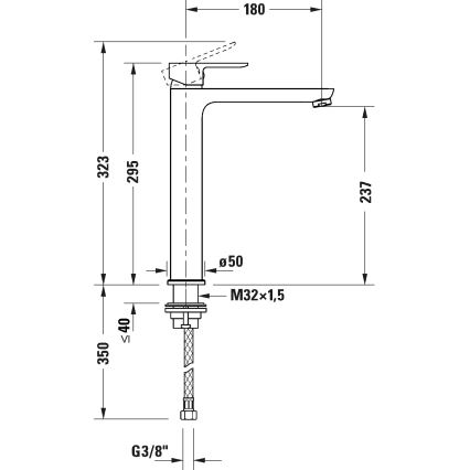 Duravit DC1043002010 - Смесител за умивалник D-CODE лъскав хром