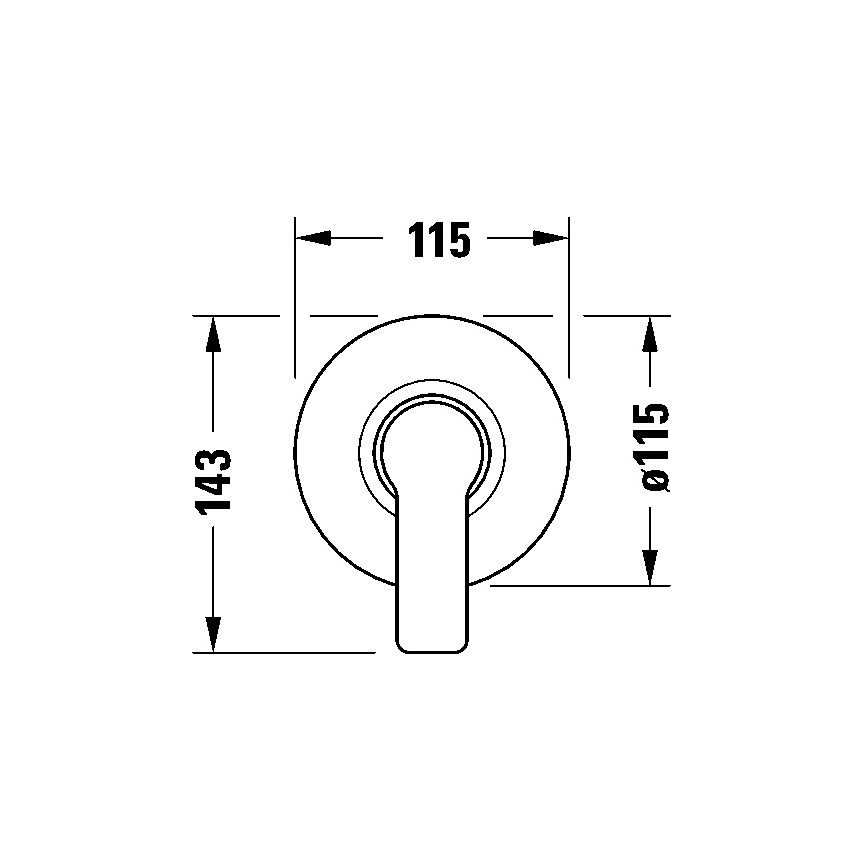 Duravit DC4210007010 - Вграден смесител за душ D-CODE лъскав хром