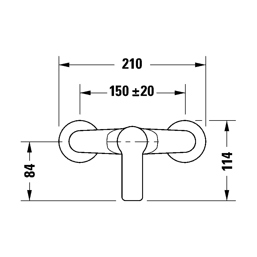 Duravit DC4230001046 - Смесител за душ D-CODE, матово черно