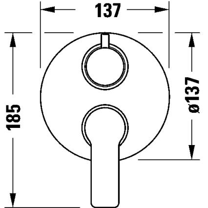 Duravit DC5210008010 - Душ смесител за вграждане D-CODE, лъскав хром
