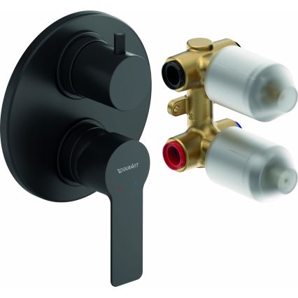 Duravit DC5210008046 - Смесител за душ за вграждане D-CODE, матово черно покритие