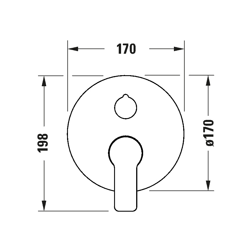 Duravit DC5210012010 - Вграден смесител за вана D-CODE, полирано хромирано покритие