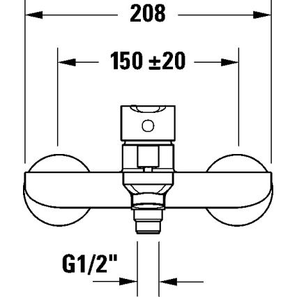 Duravit DC5230001046 - Смесител за вана D-CODE в матово черно