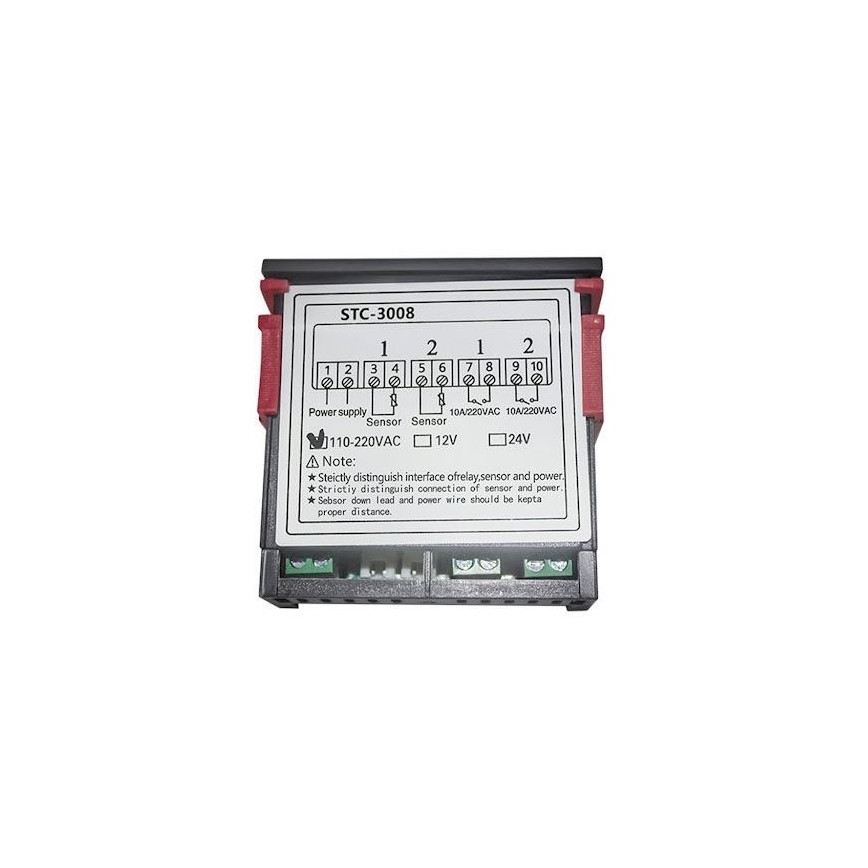 Двоен дигитален термостат 3W/230V