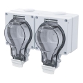Двоен контакт за влажни помещения 230V/16A IP66