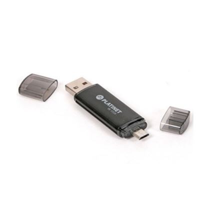 Двойна флашка USB + MicroUSB 32GB черна