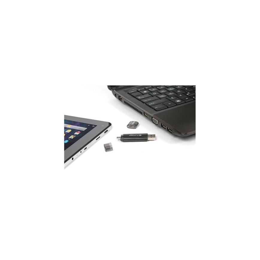 Двойна флашка USB + MicroUSB 32GB черна