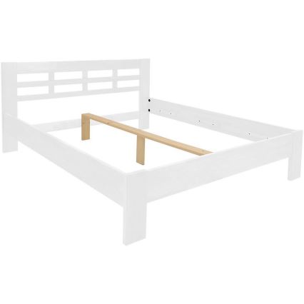 Двойно легло от масивно дърво ANGELA 180x200 см бяло