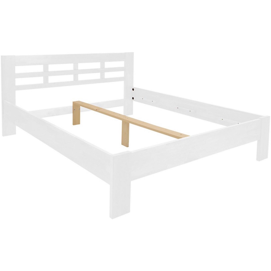 Двойно легло от масивно дърво ANGELA 180x200 см бяло