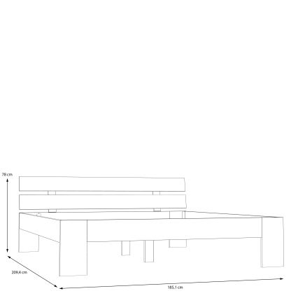 Двойно легло PIROA 180x200 см бежово