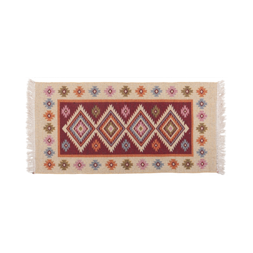 Двулицев ориенталски килим KILIM 80 x 150 см червено/бежово