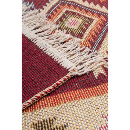Двулицев ориенталски килим KILIM 80 x 150 см червено/бежово