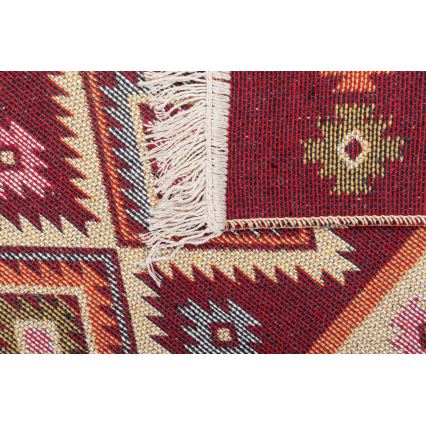 Двулицев ориенталски килим KILIM 80 x 150 см червено/бежово
