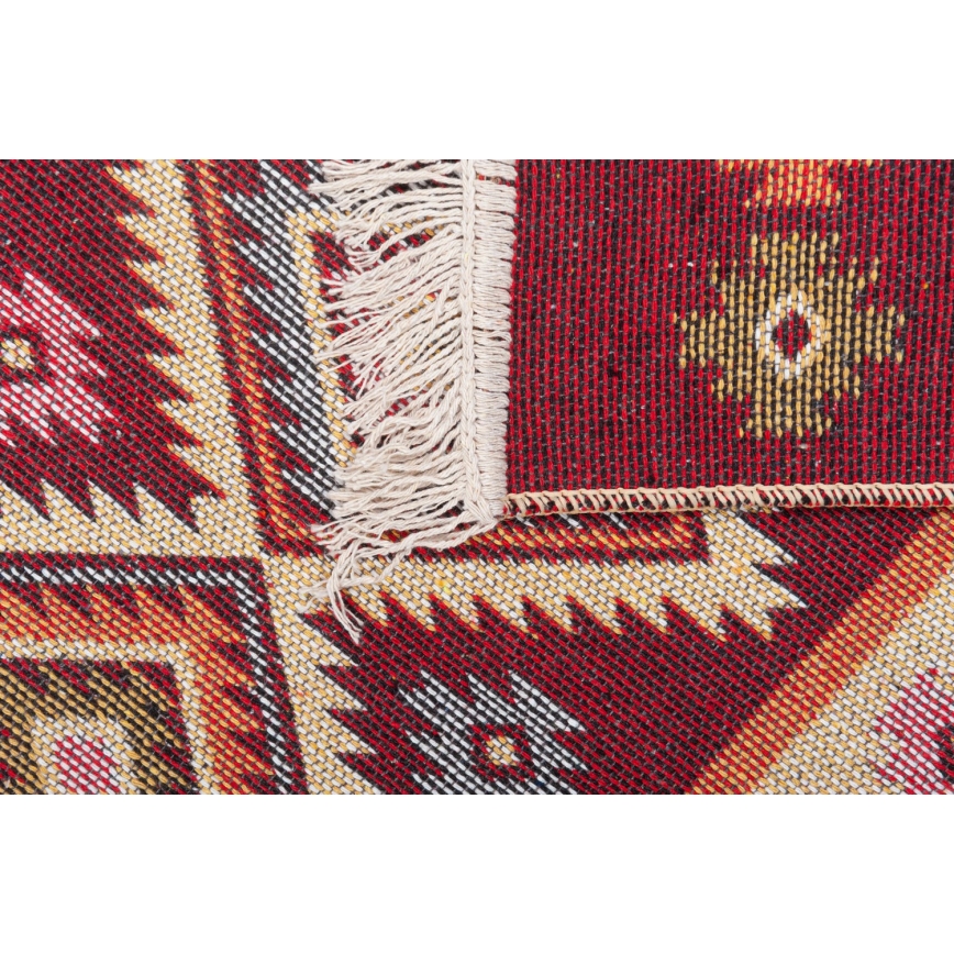 Двулицев ориенталски килим KILIM 80 x 150 см червено/бежово