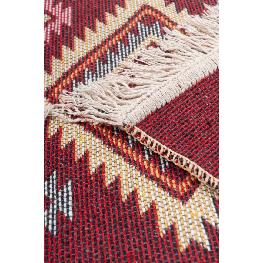 Двулицев ориенталски килим KILIM 80 x 150 см червено/бежово
