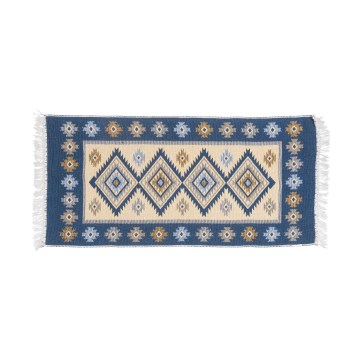 Двулицев ориенталски килим KILIM 80x150 cm син/бежов