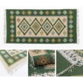 Двулицев ориенталски килим KILIM 80x150 cm зелен/бежов