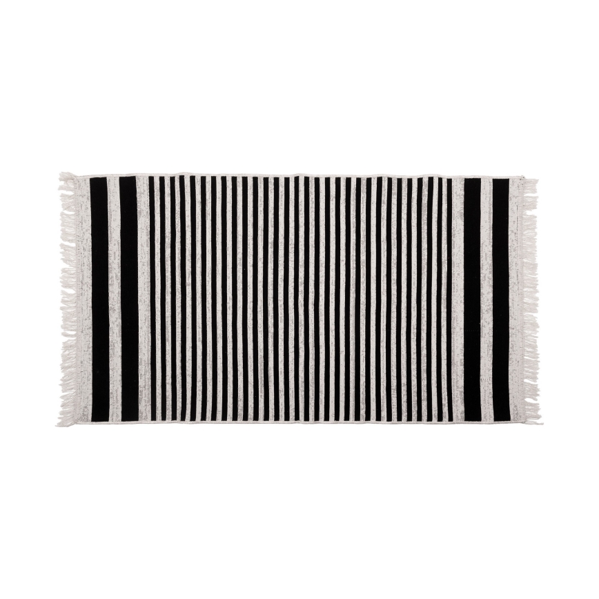 Двулицев килим KILIM GOLD 60x120 см черен/бял
