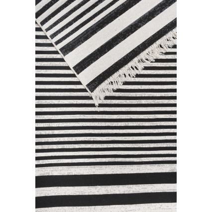 Двулицев килим KILIM GOLD 60x120 см черен/бял