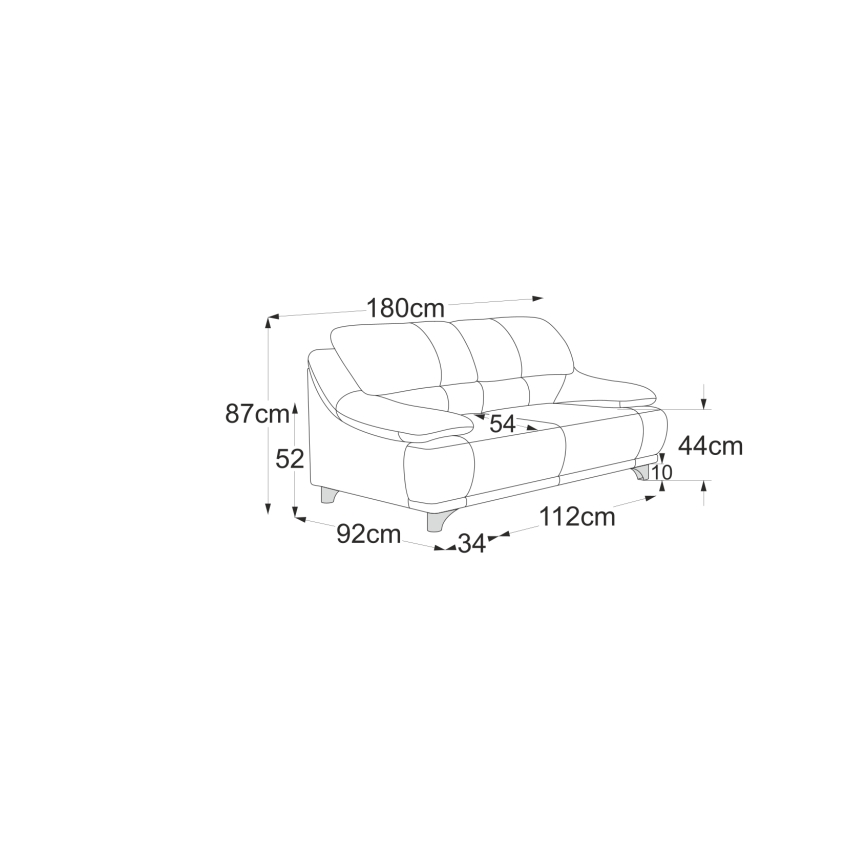 Двуместен диван RIMINI светлосив