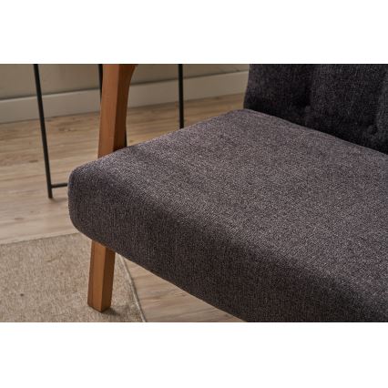 Двуместен диван TUMI в цвят антрацит