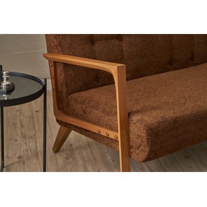 Двуместен диван TUMI, кафяв