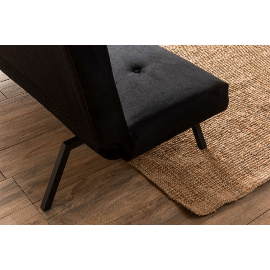 Двуместен разтегателен диван BAKU, черен