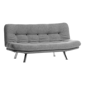 Двуместен разтегателен диван BINA светлосив