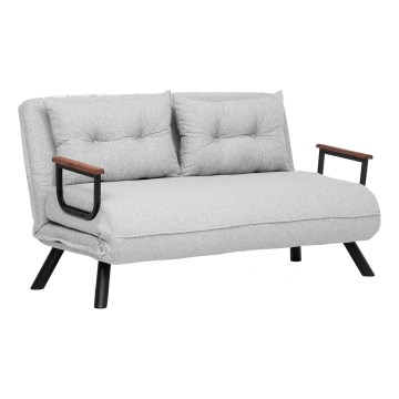 Двуместен разтегателен диван QIRA, сив