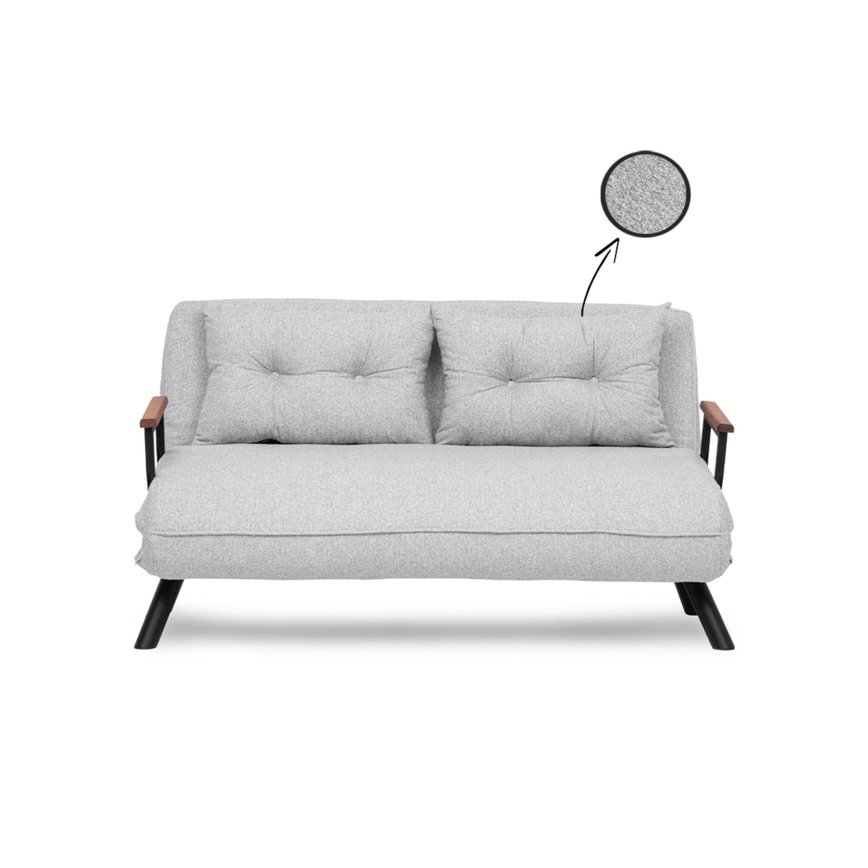 Двуместен разтегателен диван QIRA, сив