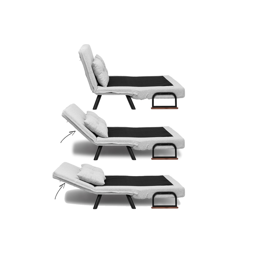 Двуместен разтегателен диван QIRA, сив