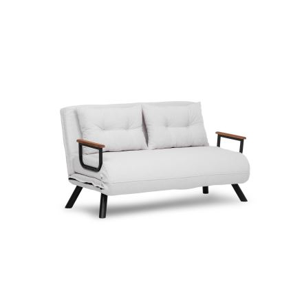 Двуместен разтегателен диван QIRA в бяло