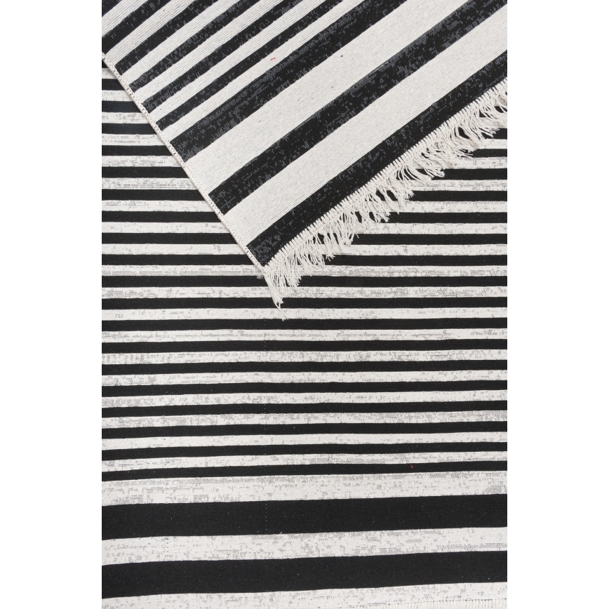 Двустранен килим KILIM GOLD 80x150 cm черно/бяло