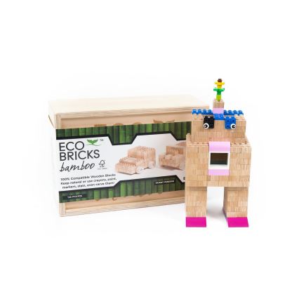 Дървен конструктор ECO BRICKS 145 бр.