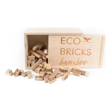 Дървен конструктор ECO BRICKS, 250 бр.