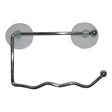 Държач за тоалетна хартия с вендузи, 10x17 cm, бляскав хром