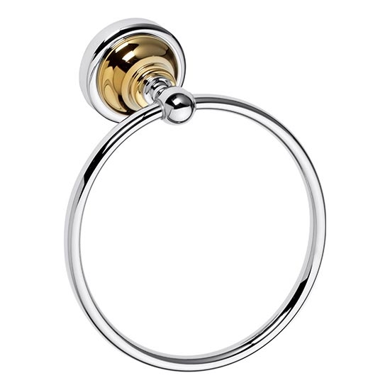 Държач за кърпи 16x19 см сребърен/златист