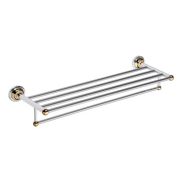 Държач за кърпи 66,5x12 см сребрист/златист