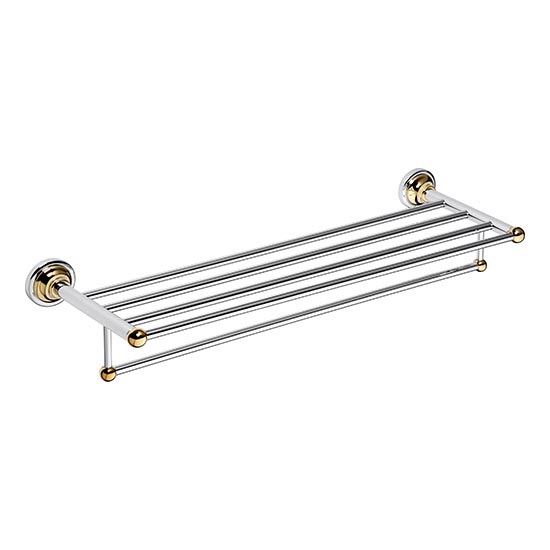 Държач за кърпи 66,5x12 см сребрист/златист