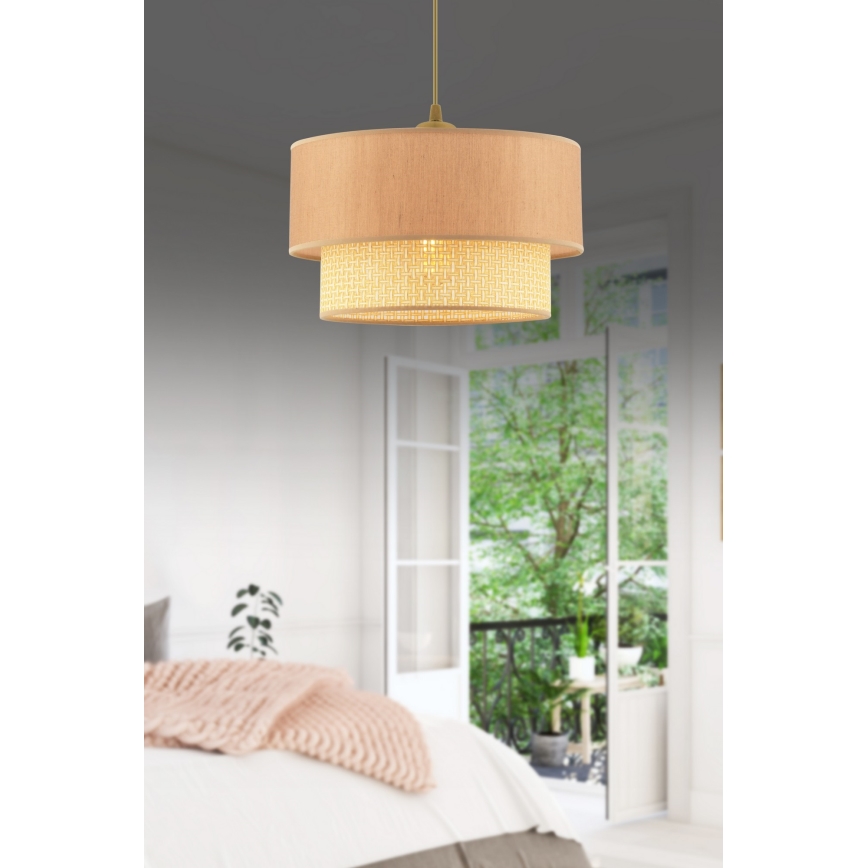 ECHO висяща лампа 1xE27/60W/230V бежова